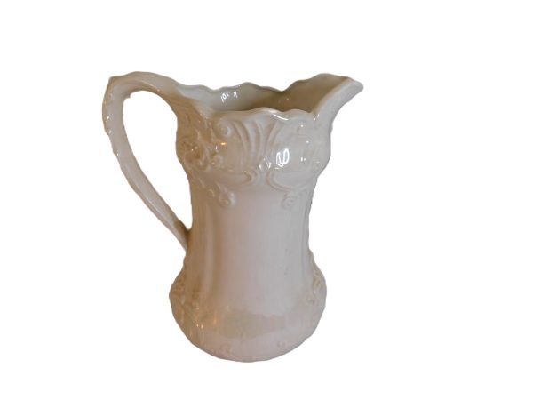 Ceramic White Pitcher Vase