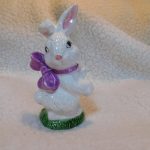 🐇 Porcelain Bunny with Purple Bow — Adjusted Price
